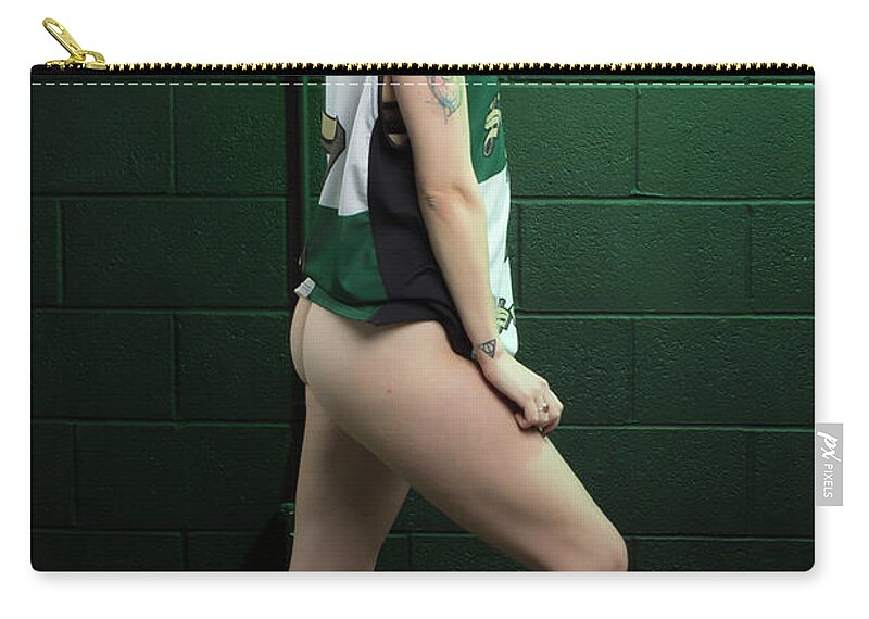 Implied Nude Zip Pouch featuring the photograph Danni--slytherin #1 by La Bella Vita Boudoir