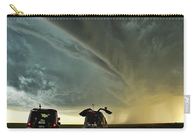 Clouds Zip Pouch featuring the photograph Dominating the Storm #2 by Ryan Crouse