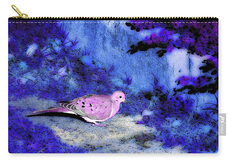 Dove Zip Pouch featuring the photograph Dove #9225_2 #1 by Barbara Tristan