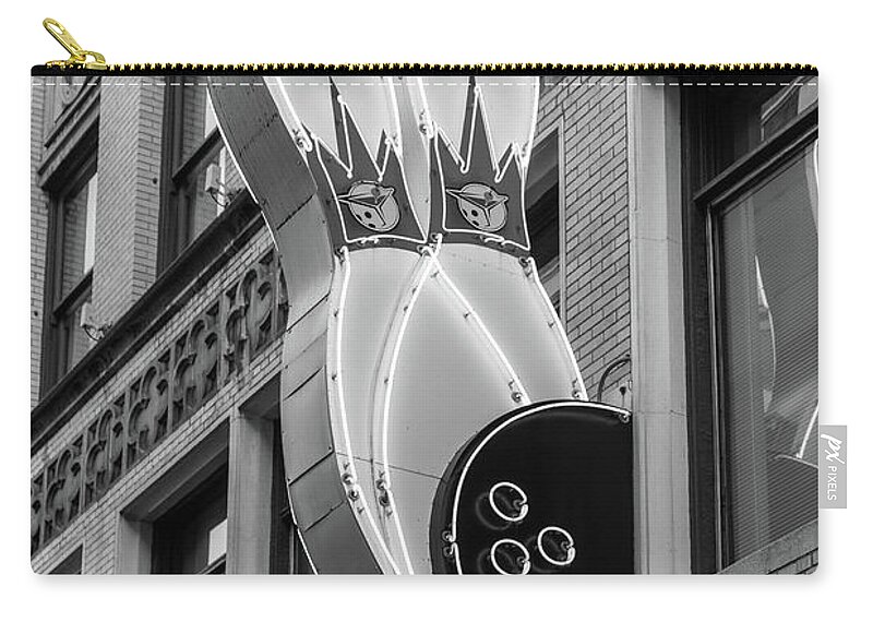 Cleveland Zip Pouch featuring the photograph Downtown Cleveland Bowling Alley #1 by Mountain Dreams