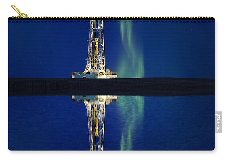 Platform Zip Pouch featuring the photograph Drilling Rig Potash Mine #1 by Mark Duffy