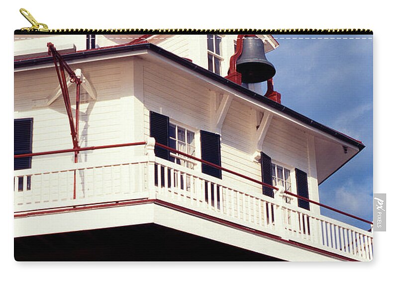 Calvert Marine Museum Zip Pouch featuring the photograph Drum Point Lighthouse #1 by Thomas R Fletcher