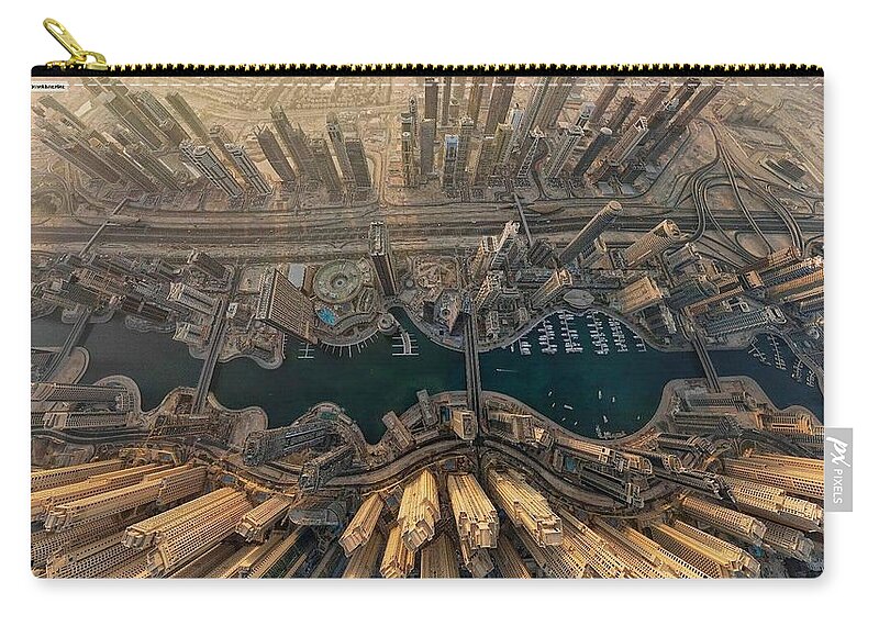 Dubai Zip Pouch featuring the photograph Dubai #1 by Jackie Russo