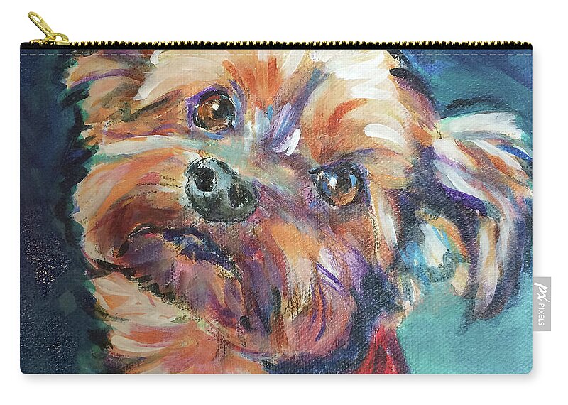  Zip Pouch featuring the painting Duke #1 by Judy Rogan