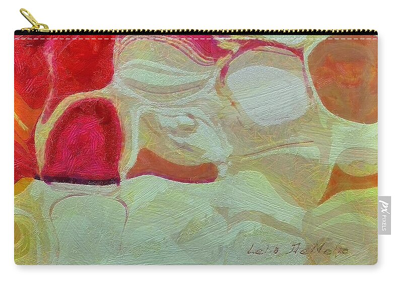 Abstract Zip Pouch featuring the painting Emotion #1 by Lelia DeMello
