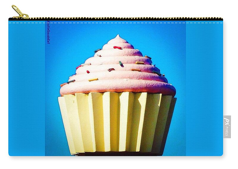 Keepaustinweird Zip Pouch featuring the photograph Extra #sweet Dreams. #heycupcake #atx #1 by Austin Tuxedo Cat