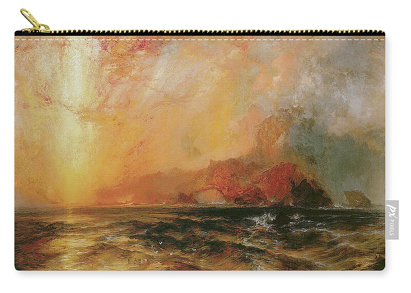 Burned His Way across the Seascape Thomas Moran Fiercely the Red Sun Descending