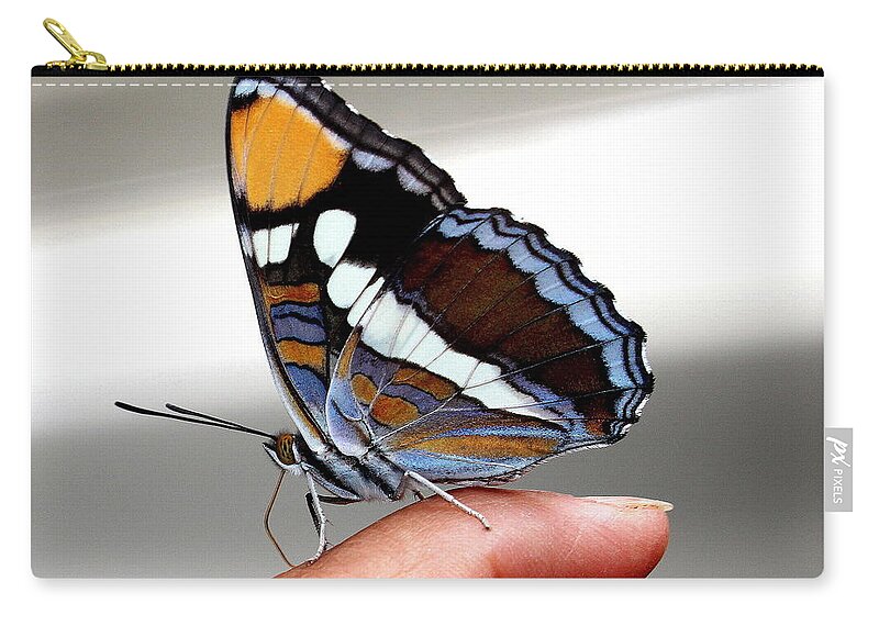 Finger Zip Pouch featuring the photograph Finger Blessing #1 by Marie Neder