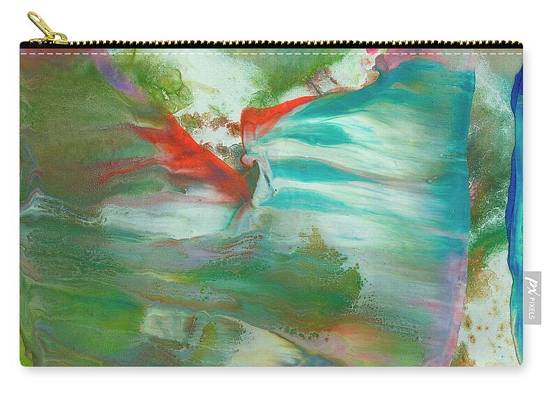  Zip Pouch featuring the painting Fire Breathing Fox #1 by Sperry Andrews
