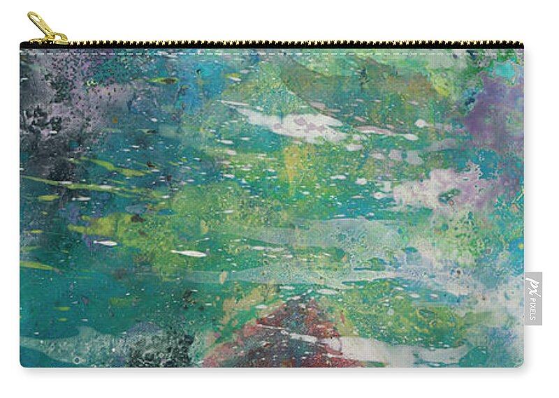 Kayak Painting Zip Pouch featuring the painting Float Boat #1 by Kasha Ritter