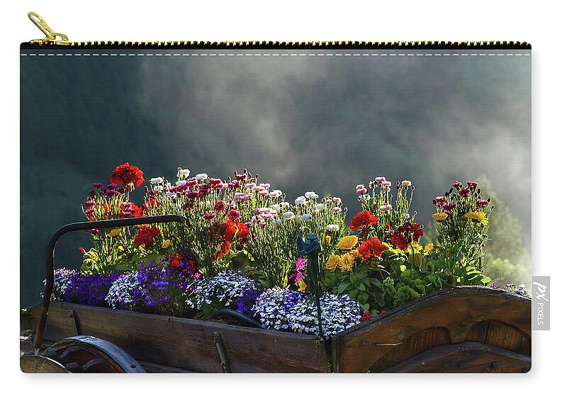 Flower Zip Pouch featuring the photograph Flowers #2 by Paul MAURICE