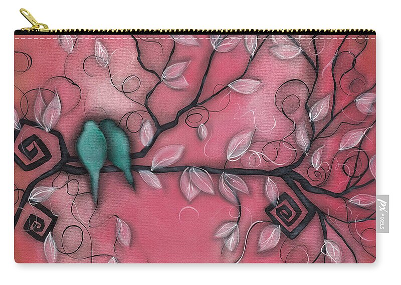 Whimsical Tree Carry-all Pouch featuring the painting Forever by Abril Andrade