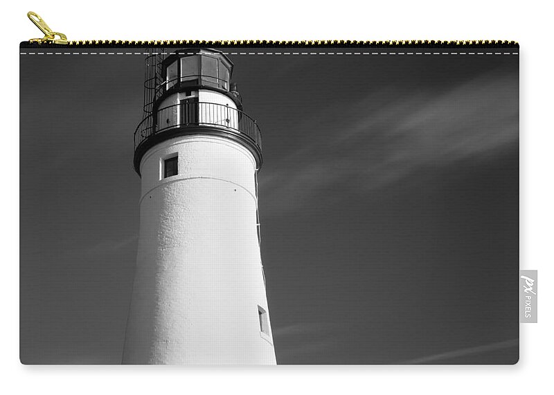 Fort Zip Pouch featuring the photograph Fort Gratiot Lighthouse #1 by Gordon Dean II