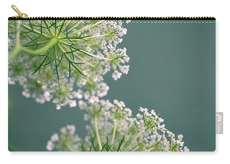 Dill Zip Pouch featuring the photograph Fragile Dill Umbels on Summer Meadow #1 by Nailia Schwarz