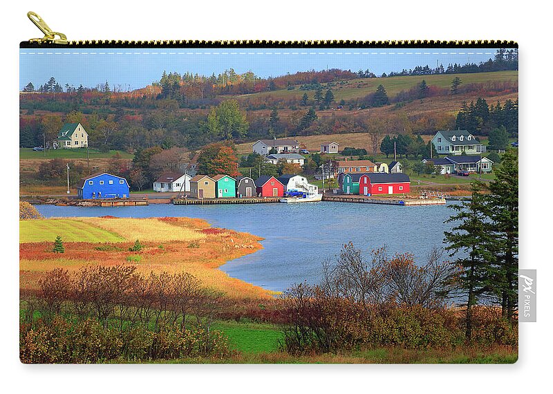 Canada Zip Pouch featuring the photograph French River, P.E.I. #1 by Gary Corbett