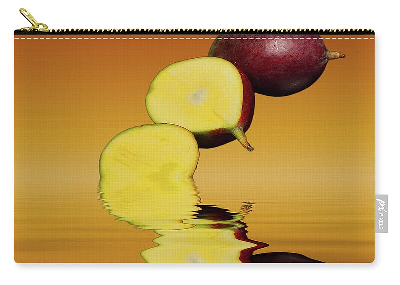 Mango Zip Pouch featuring the photograph Fresh ripe mango fruits #1 by David French