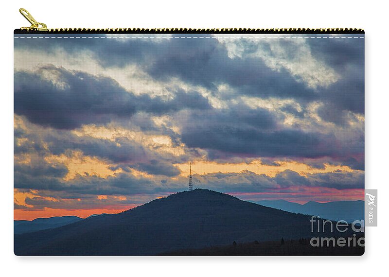 Grandmother Mountain Zip Pouch featuring the photograph Grandmother Mountain #1 by Robert Loe