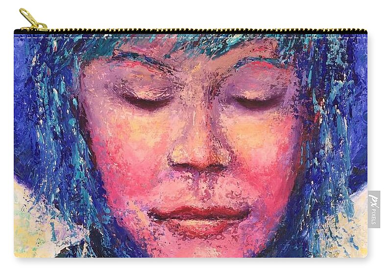 Gratitude Zip Pouch featuring the painting Gratitude #2 by Shannon Grissom
