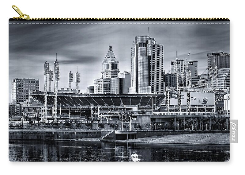 Cincinnati Zip Pouch featuring the photograph Great American Ball Park #1 by Ron Pate