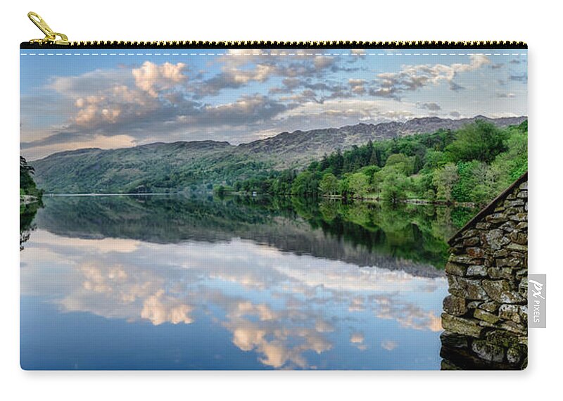 Nant Gwynant Zip Pouch featuring the photograph Gwynant Lake #1 by Adrian Evans
