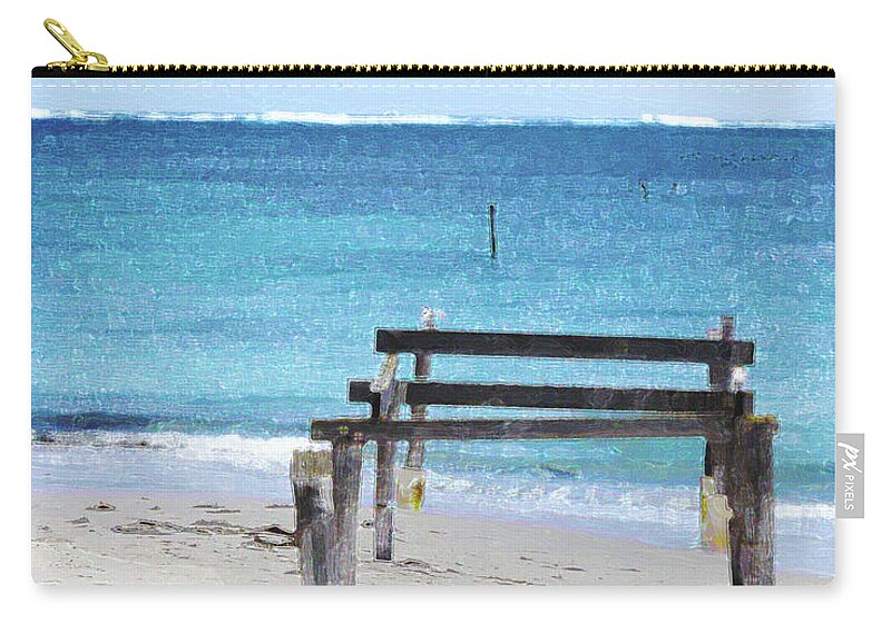 Hamelin Bay Zip Pouch featuring the photograph Hamelin Bay I #1 by Cassandra Buckley