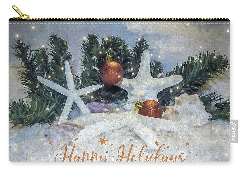Coastal Carry-all Pouch featuring the photograph Happy Holidays by Cathy Kovarik