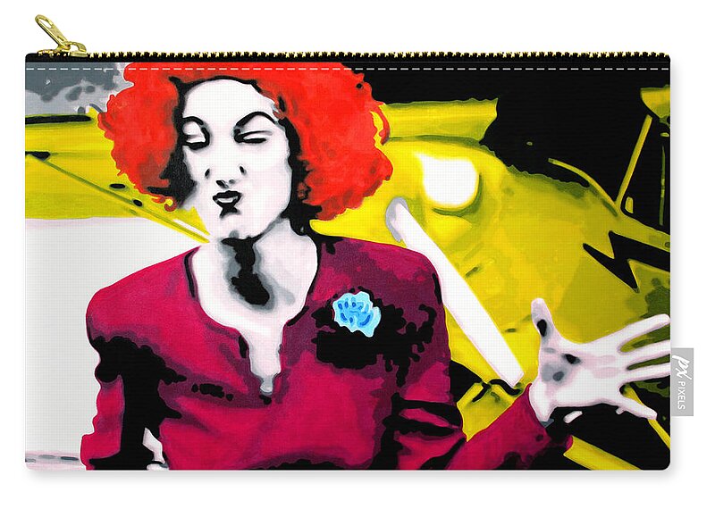 Laura Palmer Zip Pouch featuring the painting Her Name Is Lil . . #1 by Luis Ludzska