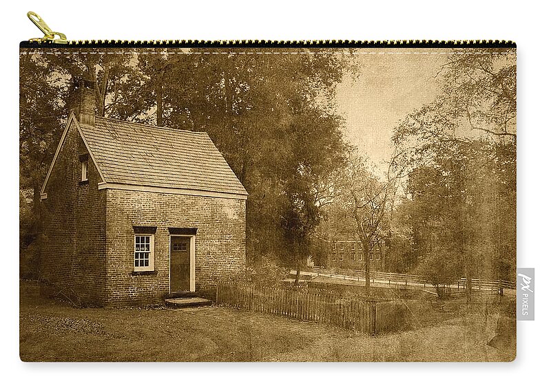 New Jersey Zip Pouch featuring the photograph Historic Home - Allaire State Park by Angie Tirado
