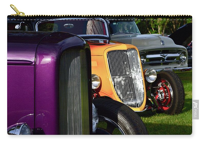  Zip Pouch featuring the photograph Hotrods #1 by Dean Ferreira