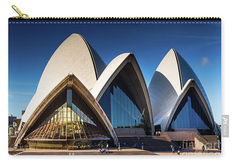 Sydney Zip Pouch featuring the photograph Iconic Sydney Opera House #1 by Andrew Michael