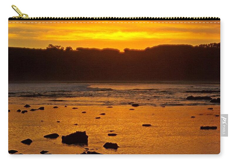Island Sunset Zip Pouch featuring the photograph Island Sunset #1 by Blair Stuart