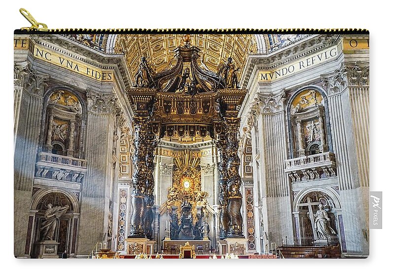 Italy Zip Pouch featuring the photograph Italy VaticanCity Church #1 by Street Fashion News