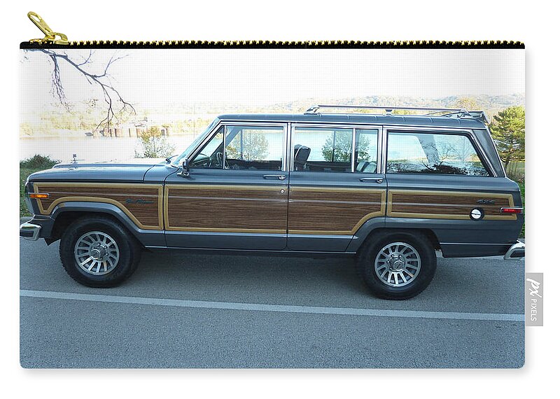 Jeep Grand Wagoneer Zip Pouch featuring the photograph Jeep Grand Wagoneer #1 by Jackie Russo