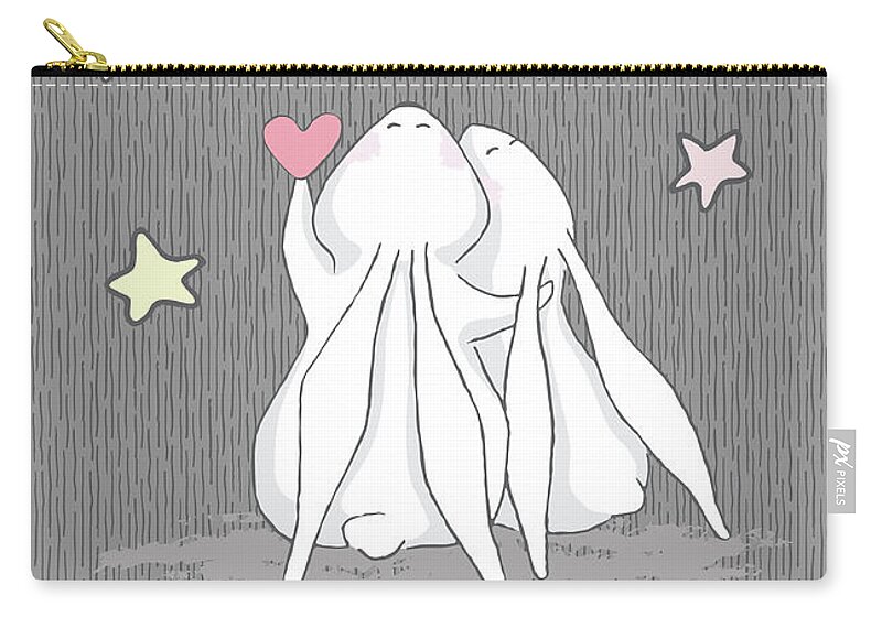 Valentine Zip Pouch featuring the digital art You And Me by HH Photography of Florida