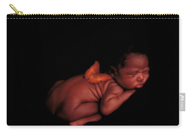 Baby Zip Pouch featuring the photograph Kwasi by Anne Geddes