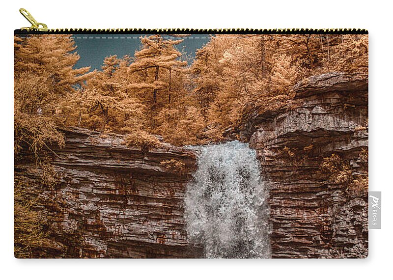 Zip Pouch featuring the photograph Lake Minnewaska #1 by Alan Goldberg