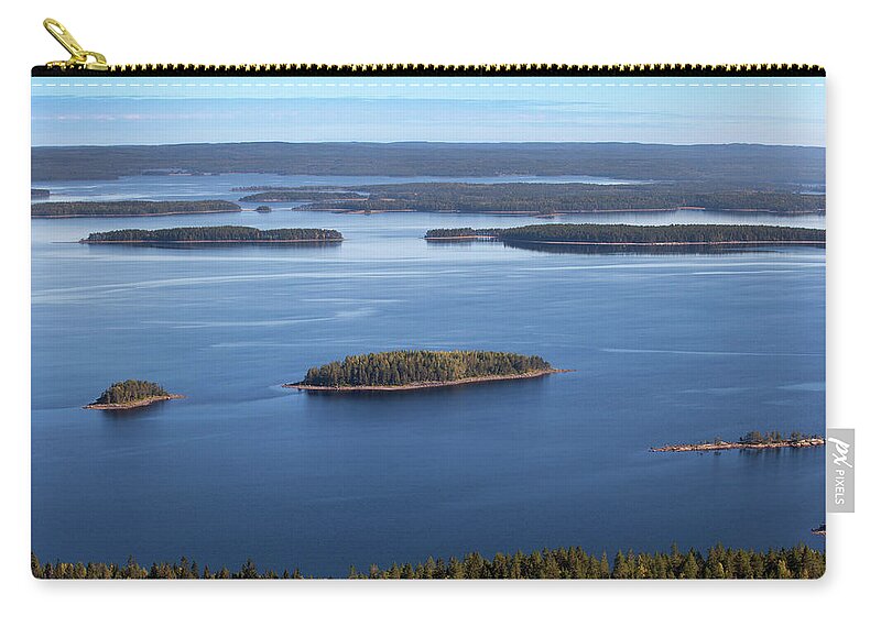 Ukko-koli Zip Pouch featuring the photograph Lake Pielinen #1 by Aivar Mikko