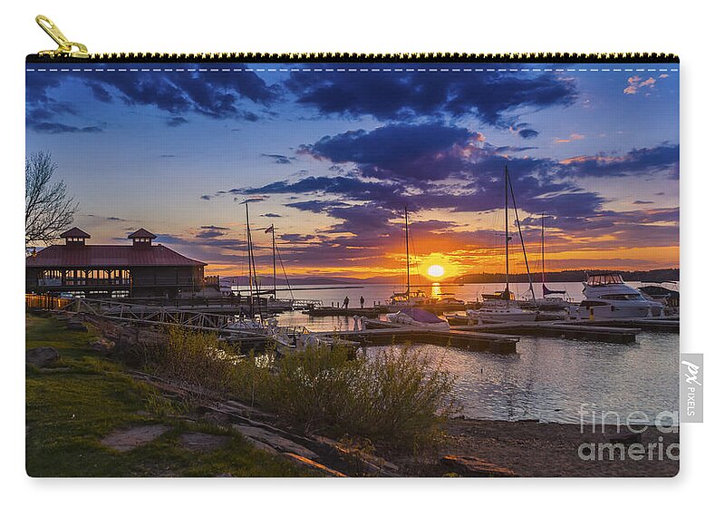 Vermont Zip Pouch featuring the photograph Late spring sunset #3 by Scenic Vermont Photography