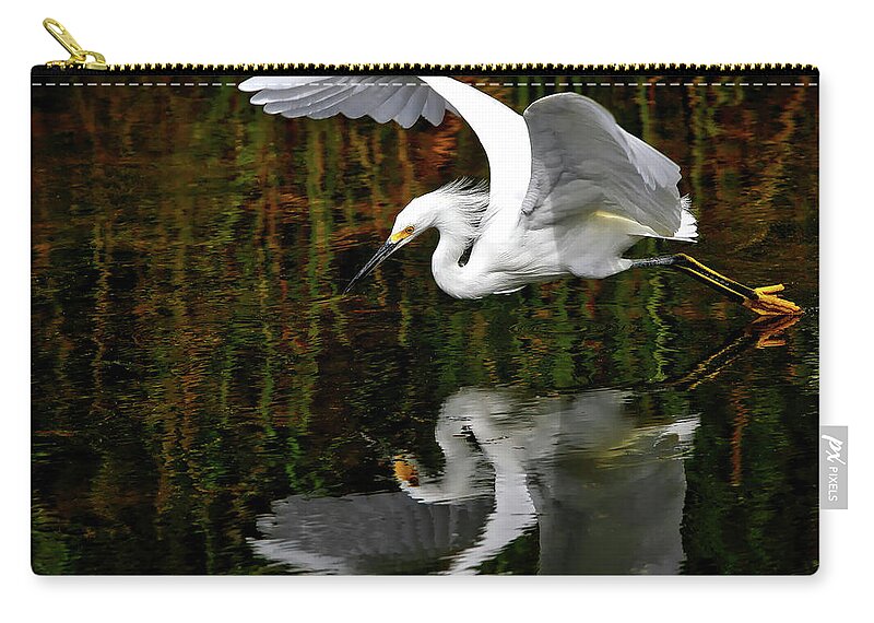 Bird Zip Pouch featuring the photograph Liftoff #2 by Mountain Dreams