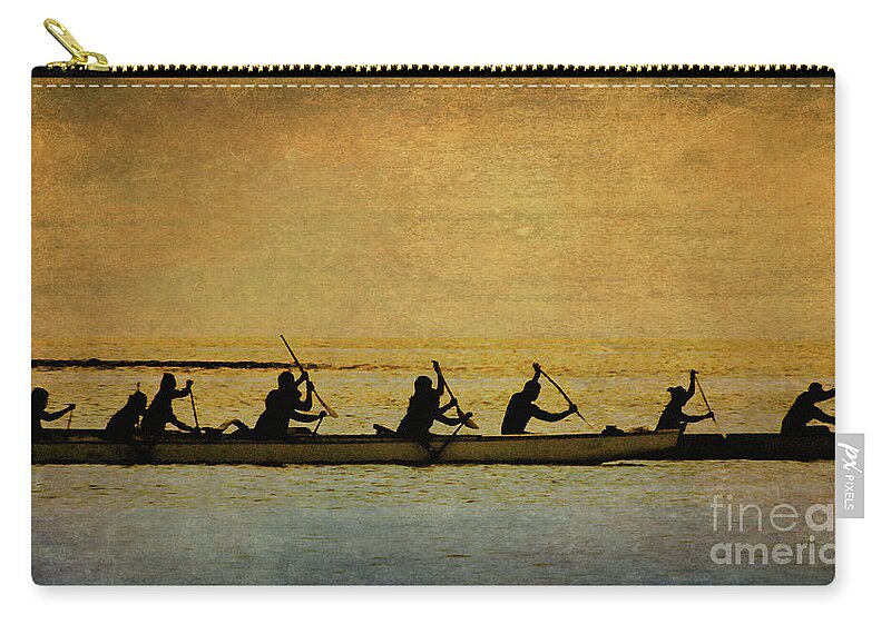 Ancient Traditions-canoe Paddling Zip Pouch featuring the photograph Like Ancient Warriors #1 by Scott Cameron