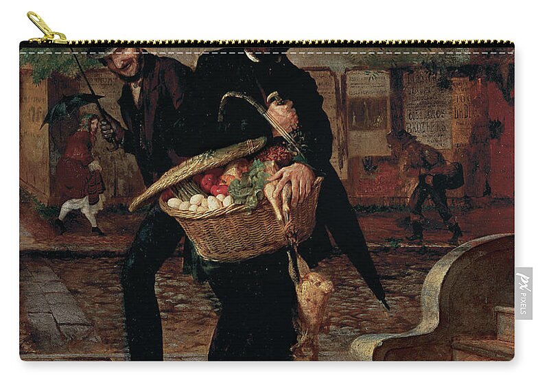 Young Husband Zip Pouch featuring the painting Lilly Martin Spencer by MotionAge Designs