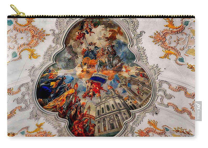 Lucerne Carry-all Pouch featuring the photograph Lucerne Mural by Richard Gehlbach
