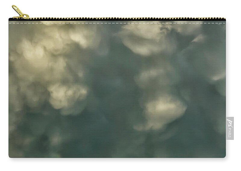 Mammatus Zip Pouch featuring the photograph Mammatus Clouds and Double Rainbow #1 by Thomas R Fletcher