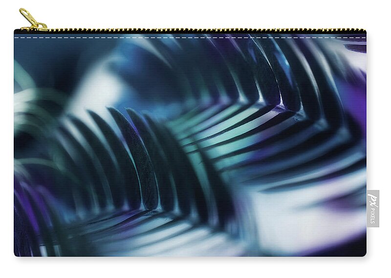 Mimosa Zip Pouch featuring the photograph Mimosa Leaf Abstract 2 #1 by Mike Eingle