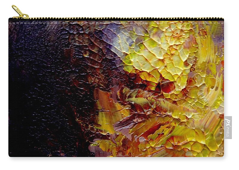 Abstract Zip Pouch featuring the painting Monsoon by Fred Wilson