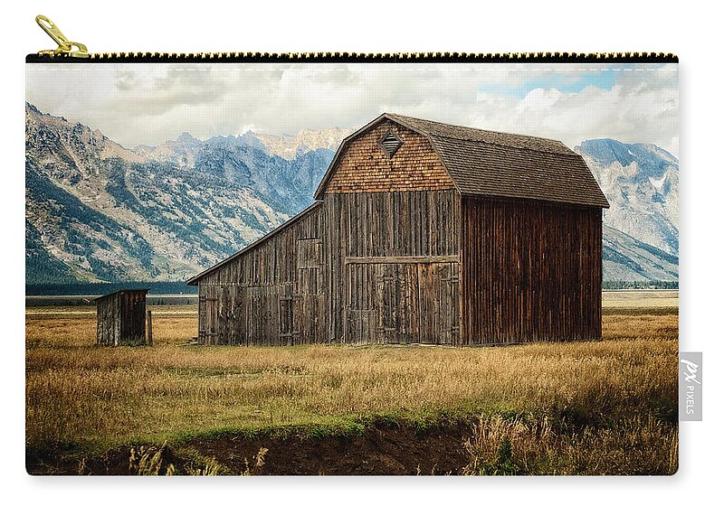 Mormon Row District Zip Pouch featuring the photograph Mormon Row Barn No 2 #1 by Sandra Selle Rodriguez