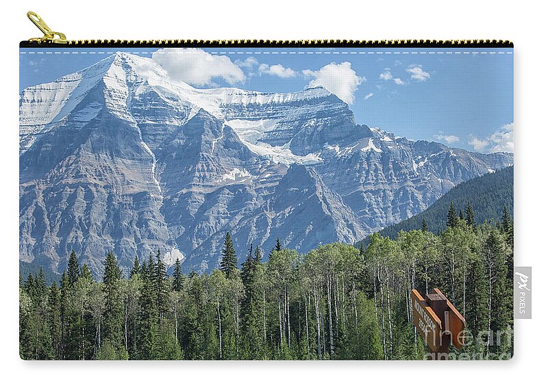 Robson Zip Pouch featuring the photograph Mount Robson #2 by Patricia Hofmeester