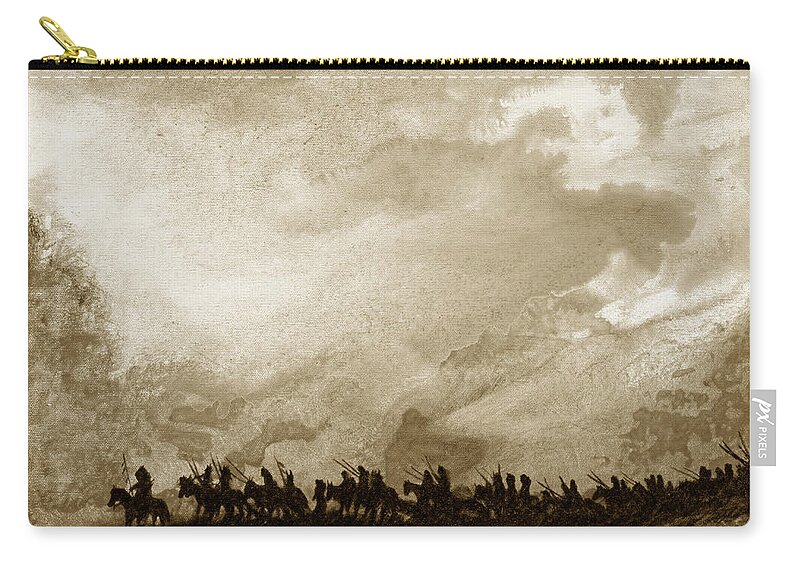 Texas Zip Pouch featuring the photograph Movin On by Erich Grant