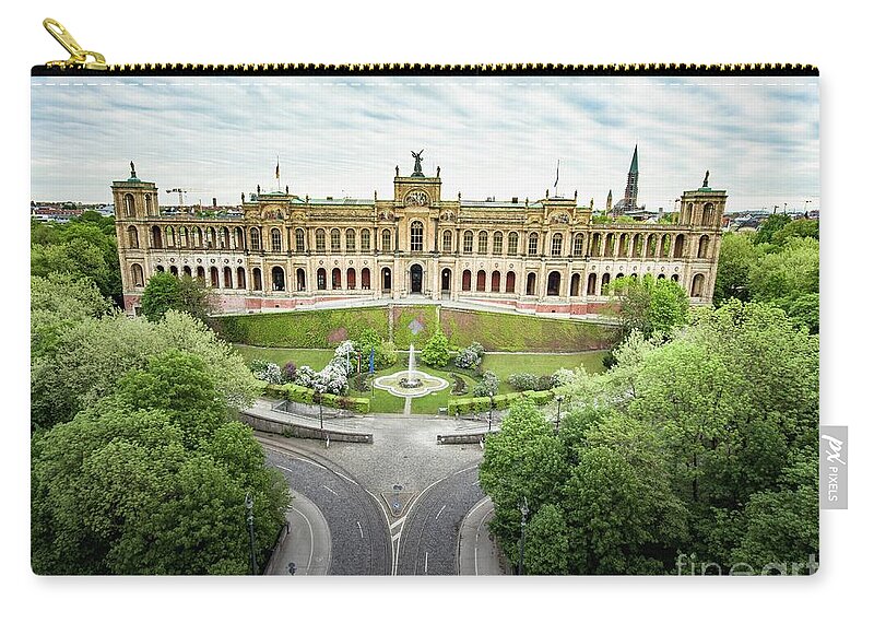 Bavaria Carry-all Pouch featuring the photograph Munichs picturesque Maximilianeum by Hannes Cmarits