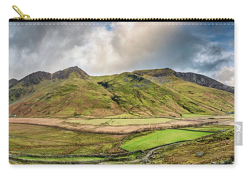 Nant Ffrancon Zip Pouch featuring the photograph Nant Ffrancon Winter #1 by Adrian Evans